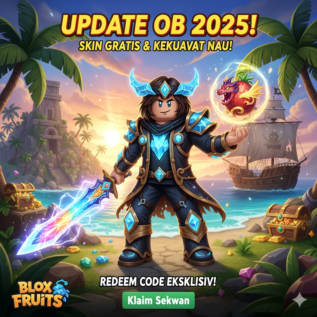 Skin Gratis Blox Fruits Update OB 2025: Redeem Code Terbaru!