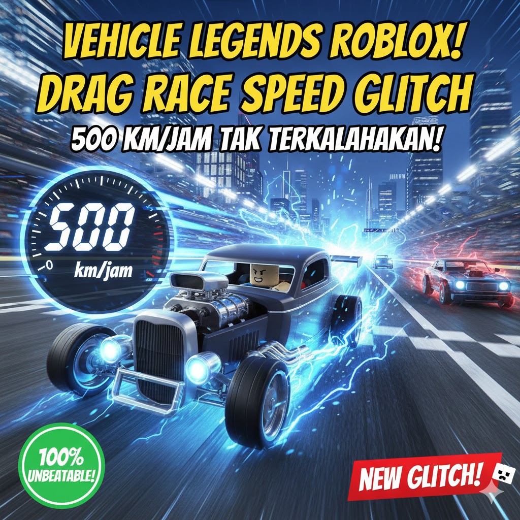 Vehicle Legends Roblox: Drag Race Speed Glitch 500 km/jam Tak Terkalahkan!
