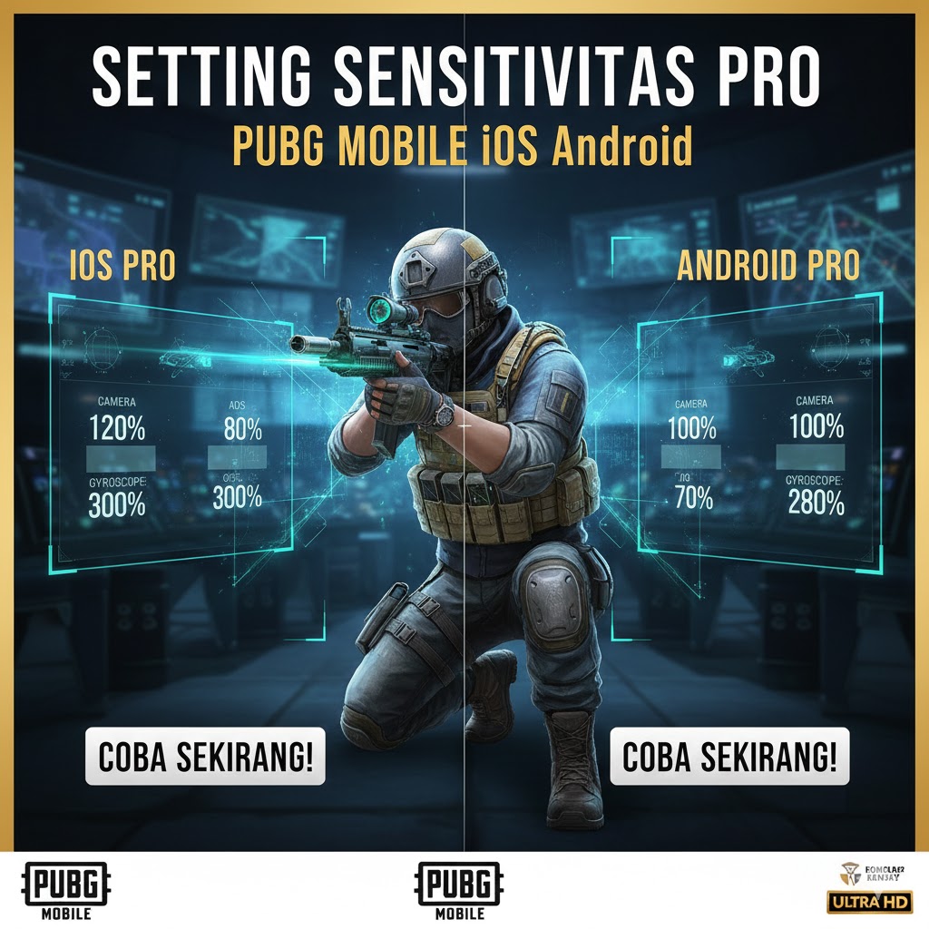 Setting Sensitivitas Pro PUBG Mobile iOS Android