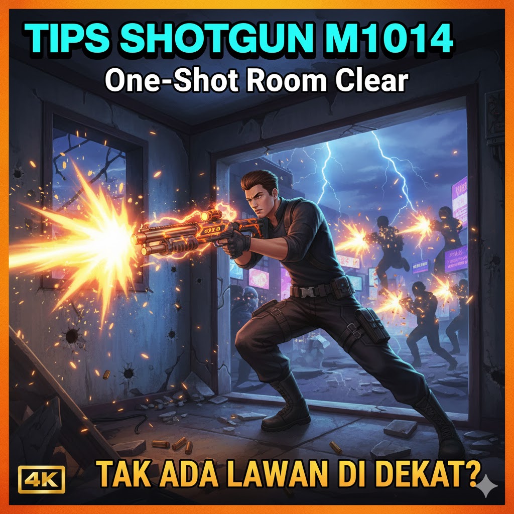 Tips Shotgun M1014 One-Shot Room Clear Free Fire 2026: Meta CQC OP!