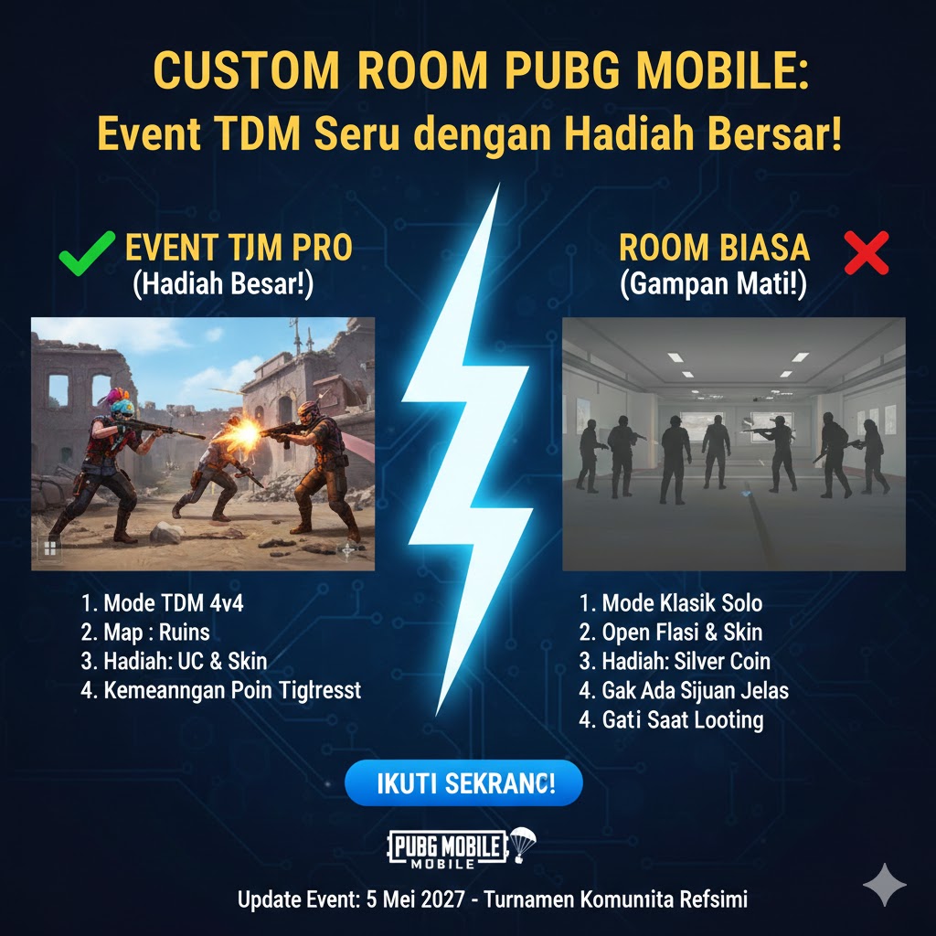 Custom Room PUBG Mobile: Event TDM Seru dengan Hadiah Besar!