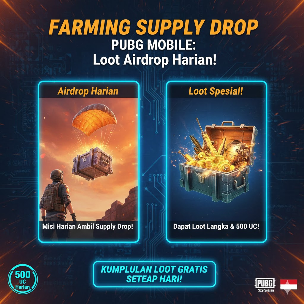 Farming Supply Drop PUBG Mobile: Loot Airdrop Harian!