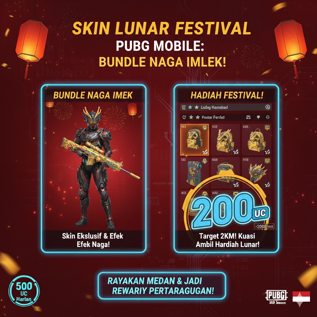 Skin Lunar Festival PUBG Mobile: Bundle Naga Imlek!